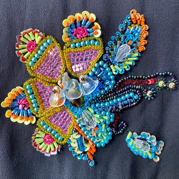 French Connection beaded silk dress - Picture 7 of 7